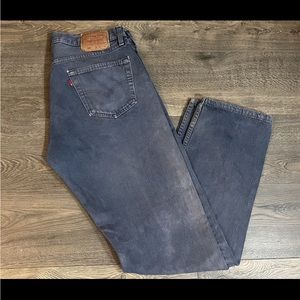 Vintage Made In USA Levi’s 501 Button Fly Blank Tab Jeans